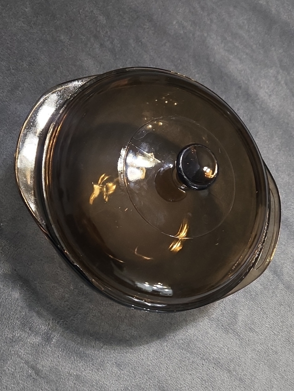 Vintage Amber PYREX 1.5L Bowl With Lid Big "E" Pyrex